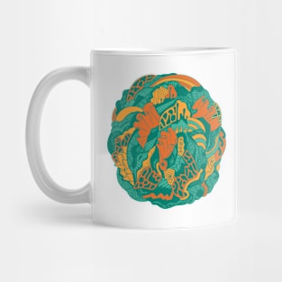 Mountain Green Abstract Wave of Thoughts No 1 Mug